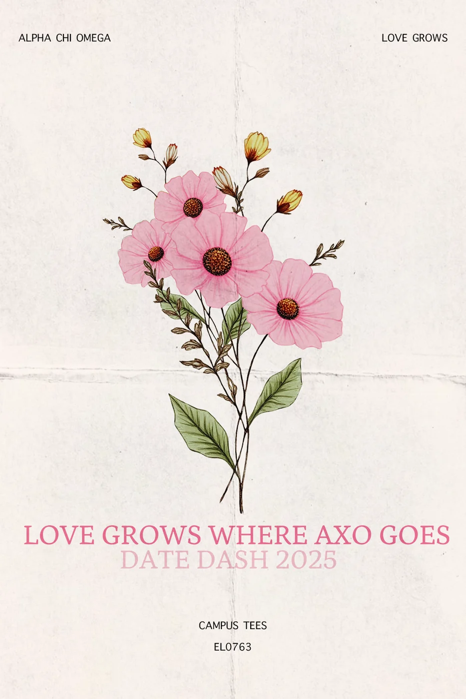 AZAXO Love Grows Hoodie — Alpha Chi Omega design inspiration