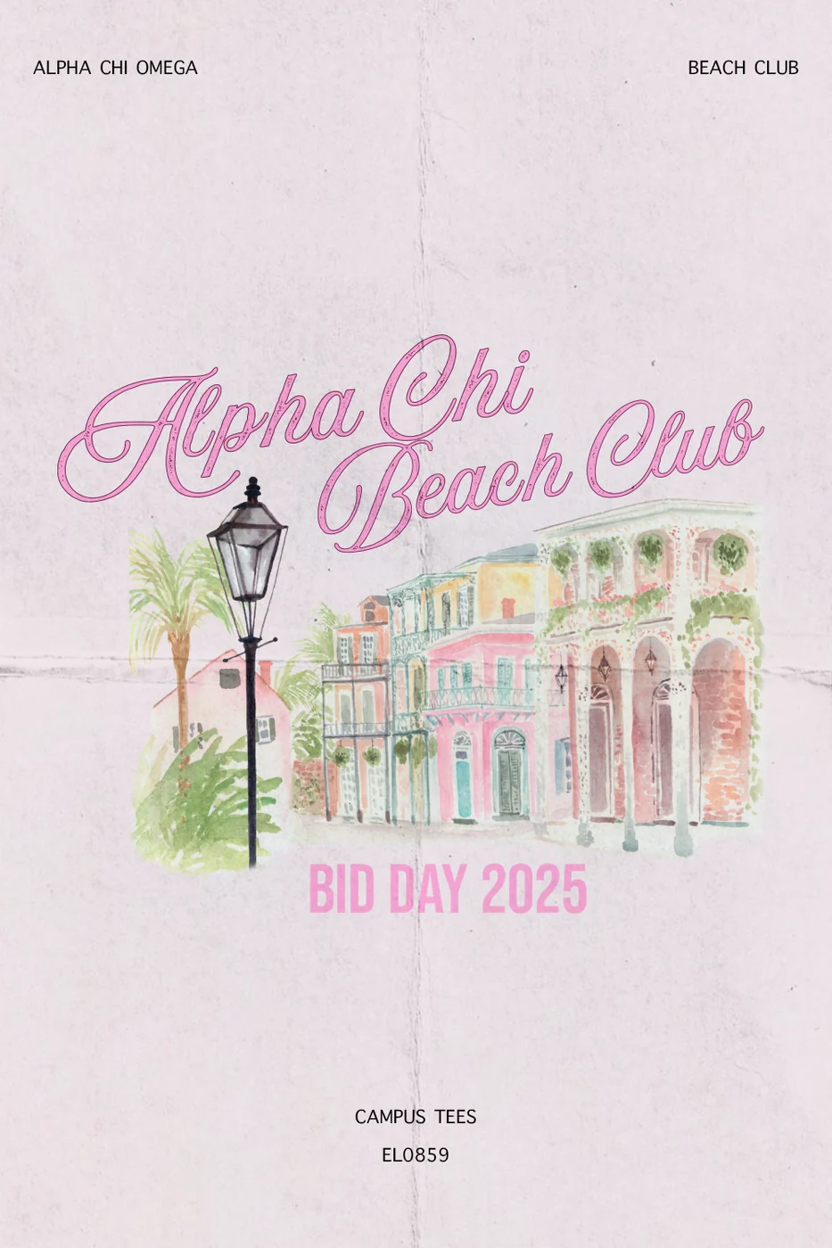 HPUAXO Beach Club — Alpha Chi Omega design inspiration