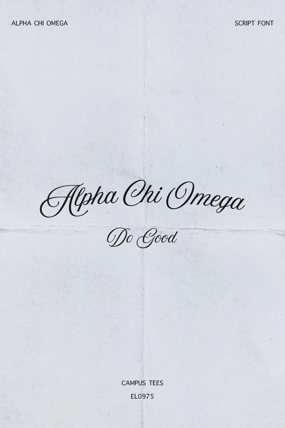 MITAXO Script Font — Alpha Chi Omega custom apparel design inspiration