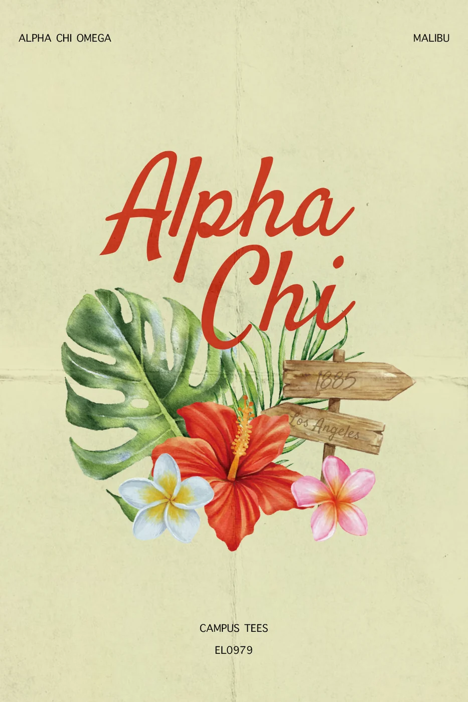 UCLAAXO Malibu — Alpha Chi Omega custom apparel design inspiration