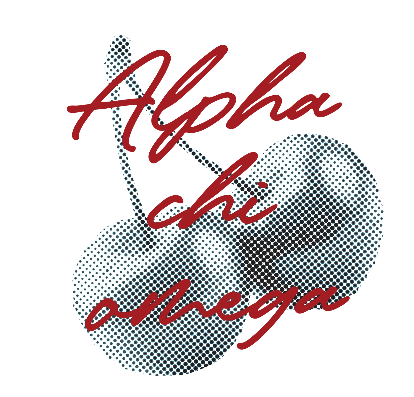 Alpha Chi Omega Halftone Cherries — Alpha Chi Omega custom apparel design inspiration