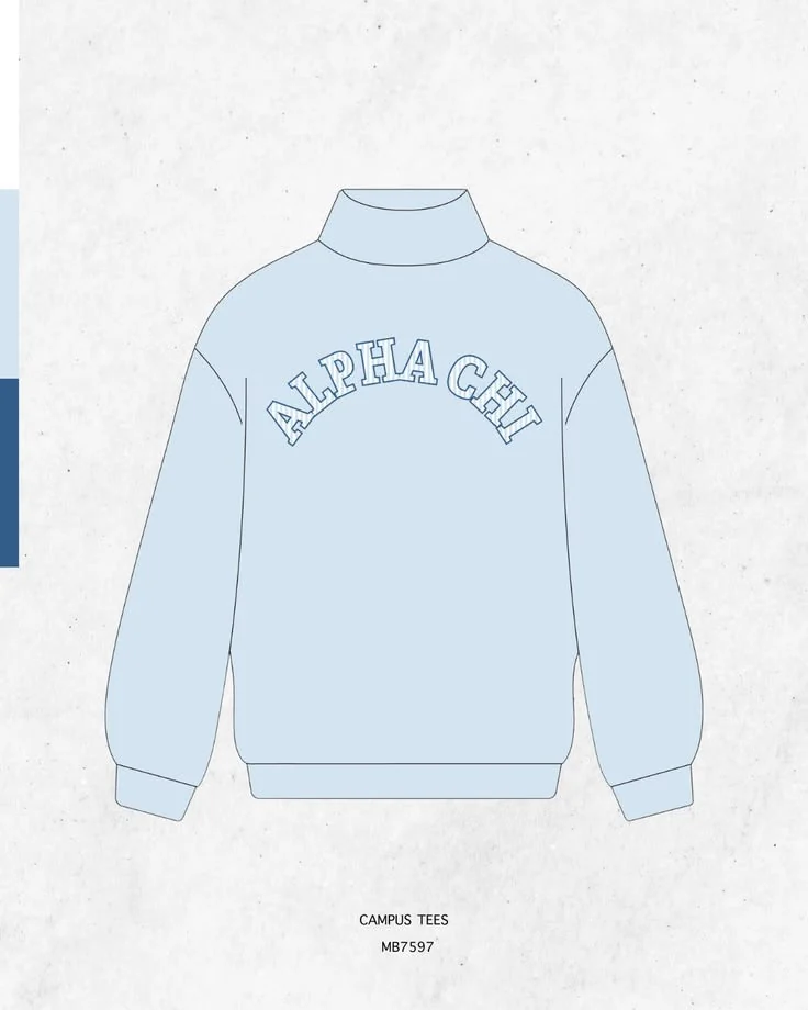 Alpha Chi Omega · Apparel mockup — Campus Tees garment mockup inspiration