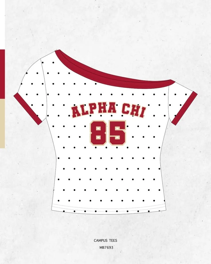 Alpha Chi Omega · Apparel mockup — Campus Tees garment mockup inspiration