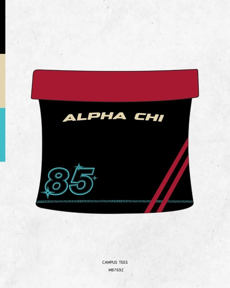 Alpha Chi Omega · Apparel mockup — Campus Tees garment mockup inspiration