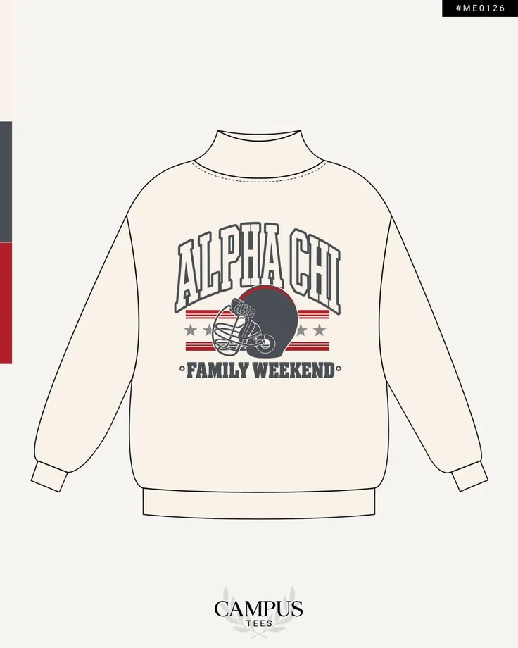 Alpha Chi Omega · Apparel mockup — Campus Tees garment mockup inspiration