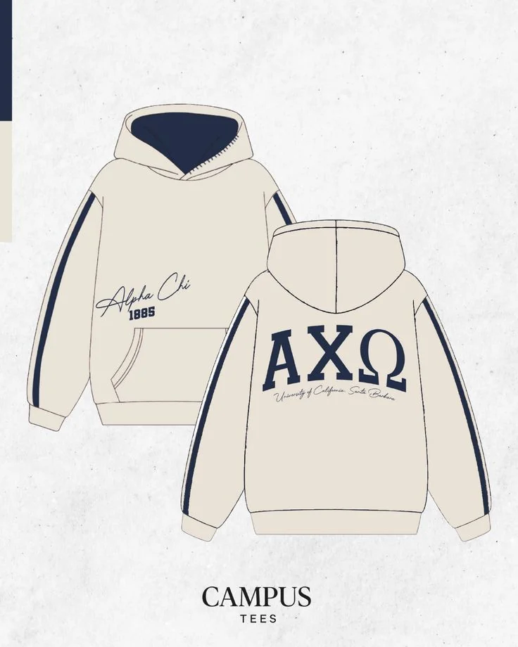 Alpha Chi Omega custom apparel mockup — Campus Tees chapter inspiration