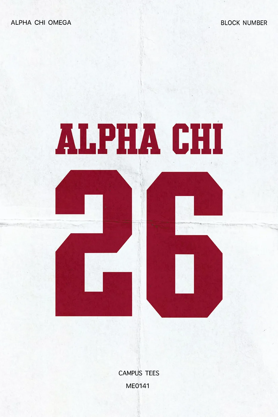 UIUC Alpha Chi Omega Jersey Number — Alpha Chi Omega design inspiration