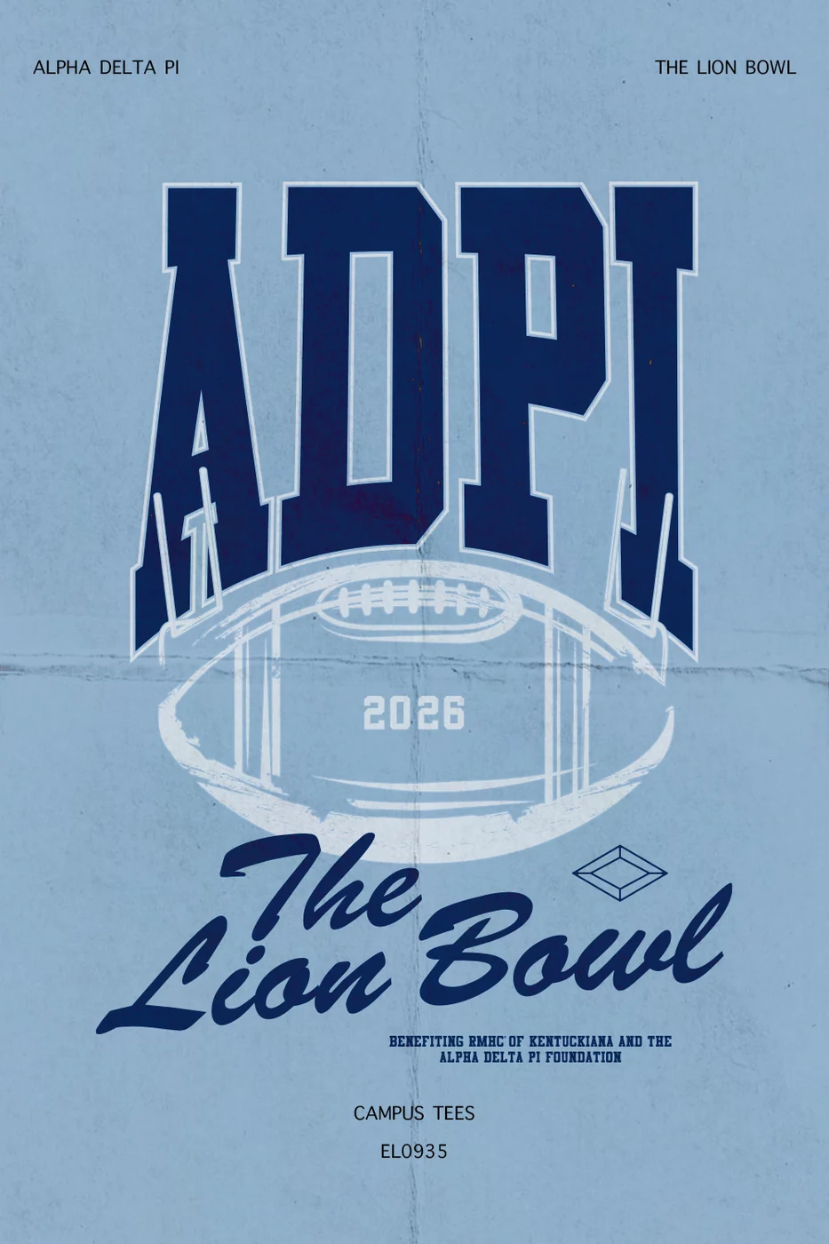 WKUADPi The Lion Bowl — Alpha Delta Pi custom apparel design inspiration