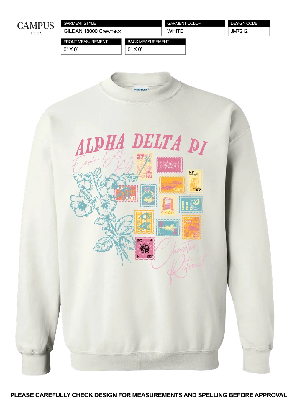 ADPI (WKU) Western Kentucky University Rev 1 — Alpha Delta Pi custom apparel design inspiration