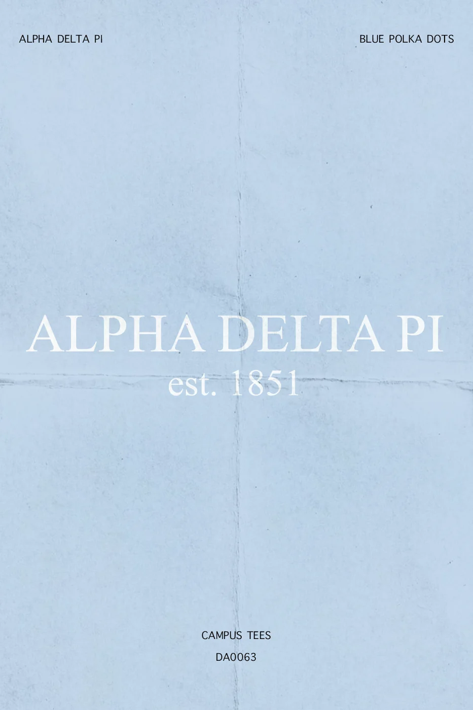 WCU ADPi BLUE POLKA DOTS — Alpha Delta Pi design inspiration