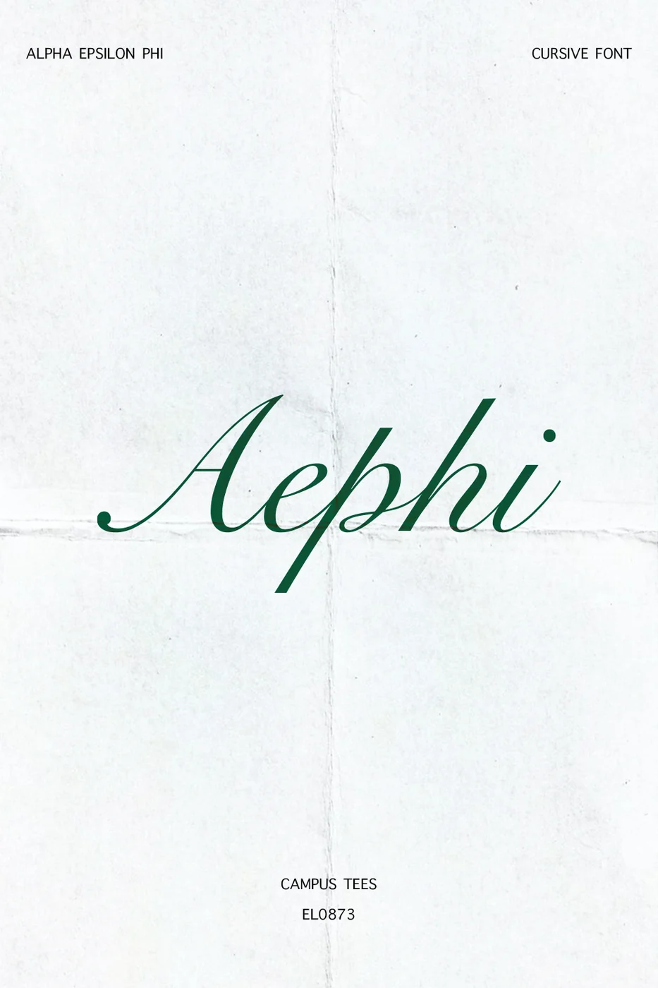 Syracuse AEPhi Cursive Font — Alpha Epsilon Phi custom apparel design inspiration