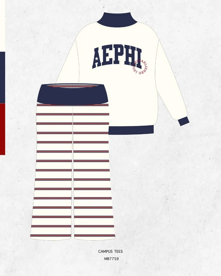 Alpha Epsilon Phi · Apparel mockup — Campus Tees garment mockup inspiration