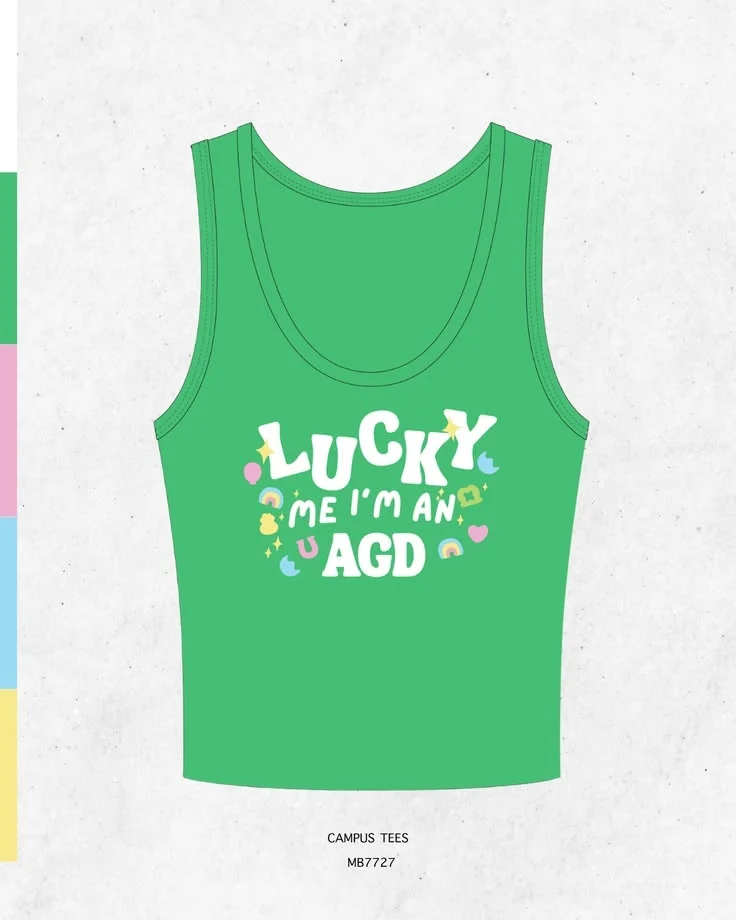 Alpha Gamma Delta · Apparel mockup — Campus Tees garment mockup inspiration
