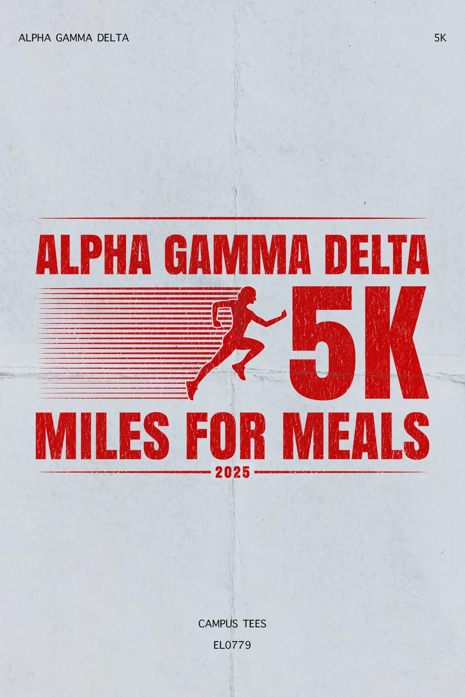 UNCWAGD 5k — Alpha Gamma Delta design inspiration