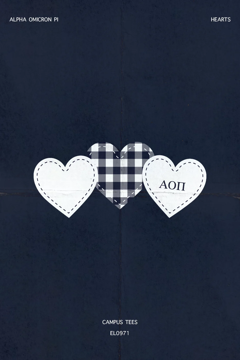 UCONNAOPi Hearts — Alpha Omicron Pi custom apparel design inspiration
