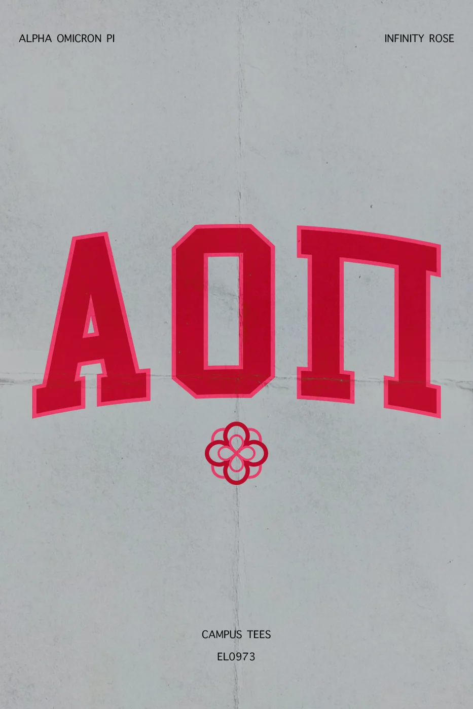UCONNAOPi Infinity Rose — Alpha Omicron Pi custom apparel design inspiration