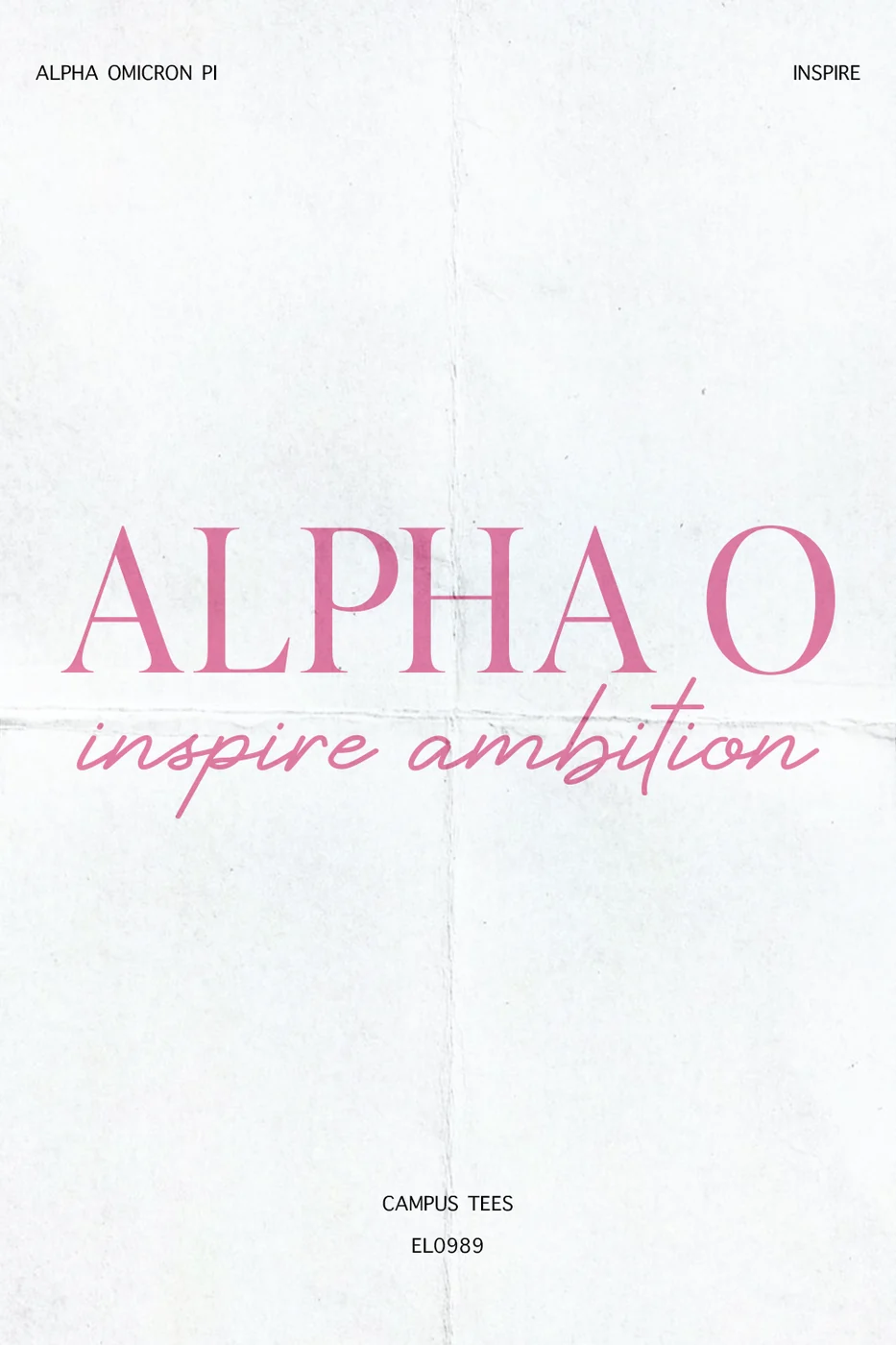 Tarelton AOP Inspire — Alpha Omicron Pi custom apparel design inspiration