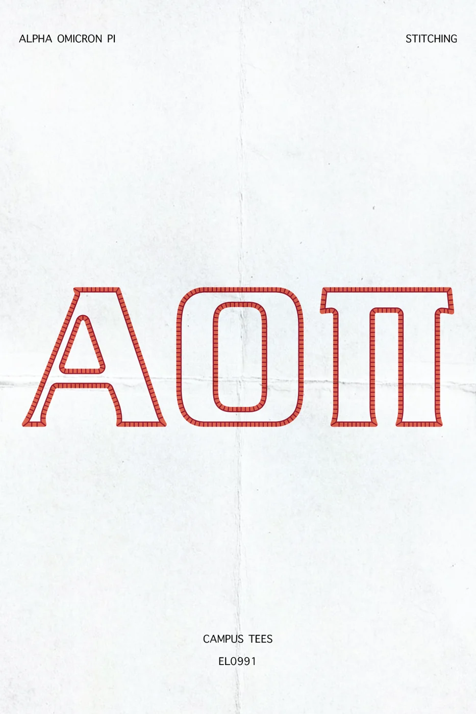 ECUAOP Stitching — Alpha Omicron Pi custom apparel design inspiration