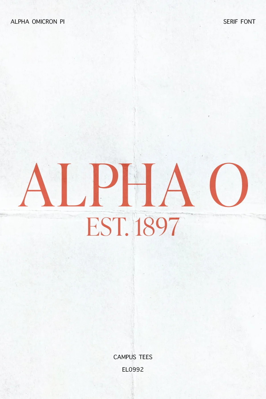 ECUAOP Serif Font — Alpha Omicron Pi custom apparel design inspiration