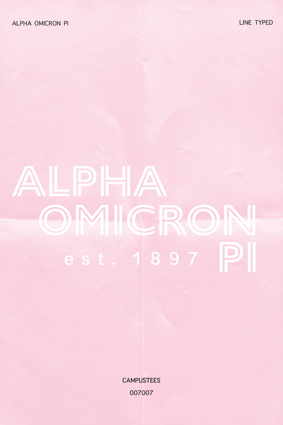 Alpha Omicron Pi Line Typed — Alpha Omicron Pi custom apparel design inspiration