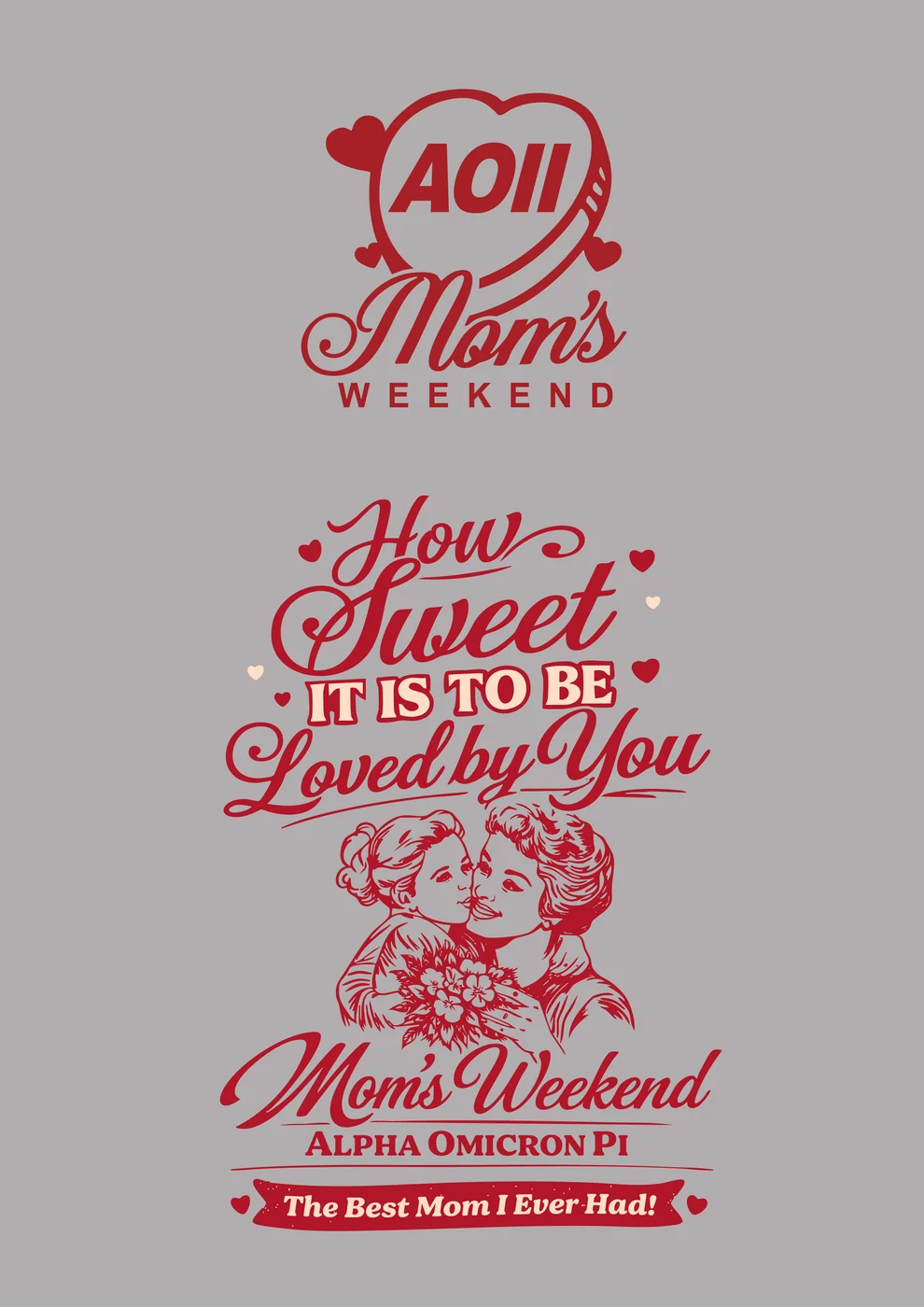 WKU AOII Mother’s Day Design — Alpha Omicron Pi custom apparel design inspiration