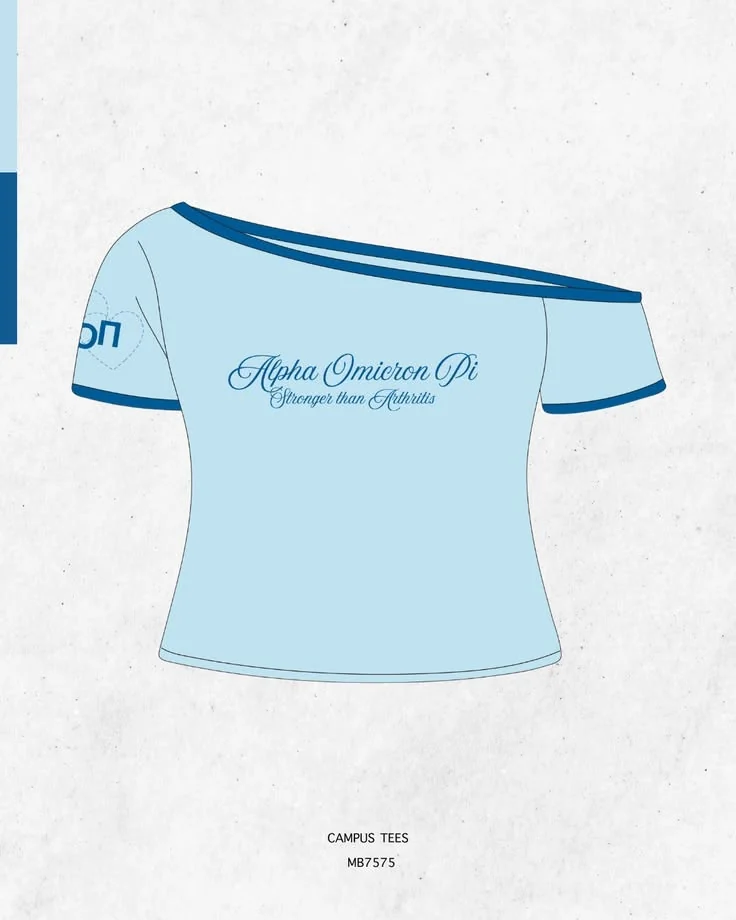 Alpha Omicron Pi · Apparel mockup — Campus Tees garment mockup inspiration