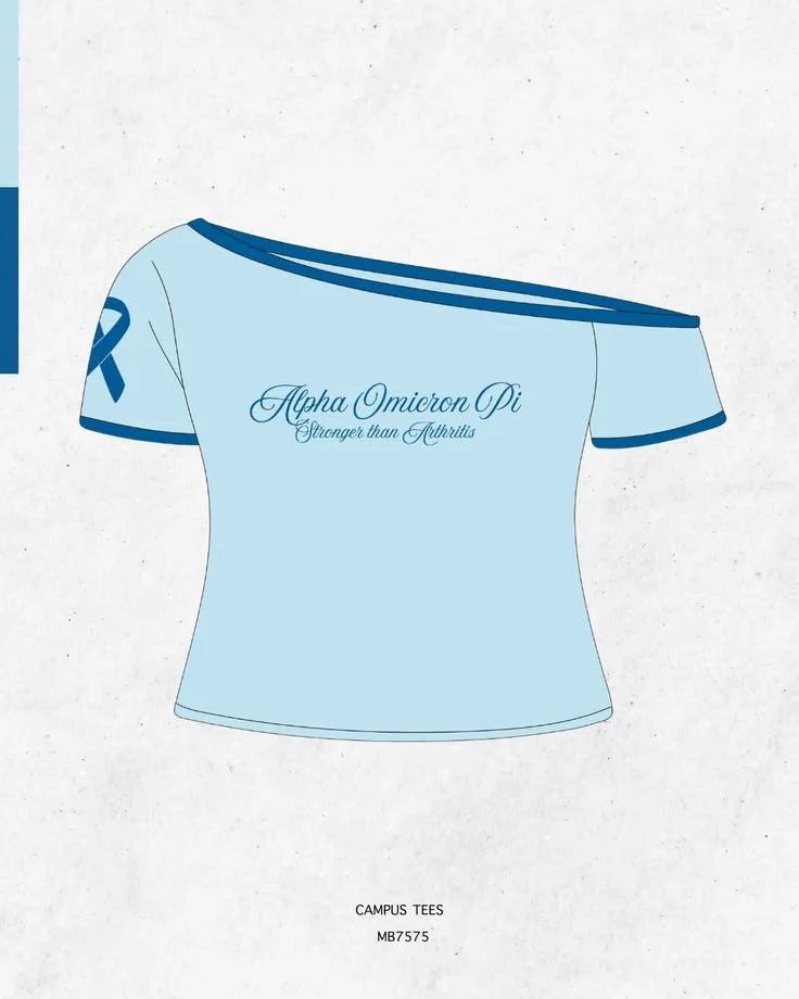 Alpha Omicron Pi · Apparel mockup — Campus Tees garment mockup inspiration