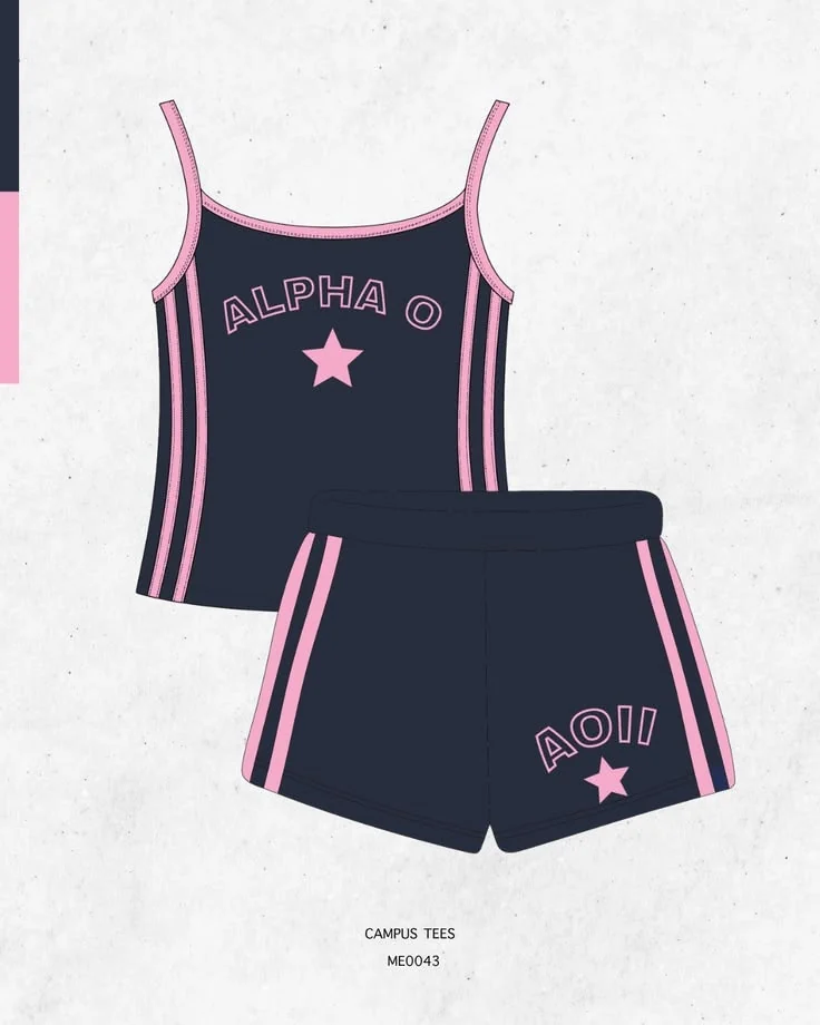 Alpha Omicron Pi · Apparel mockup — Campus Tees garment mockup inspiration