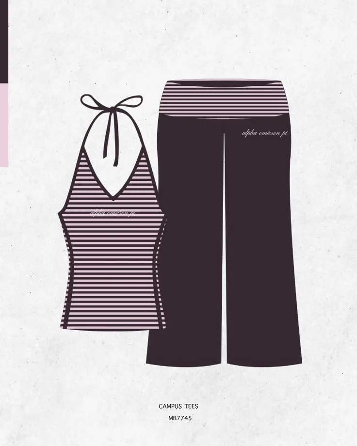Alpha Omicron Pi · Apparel mockup — Campus Tees garment mockup inspiration