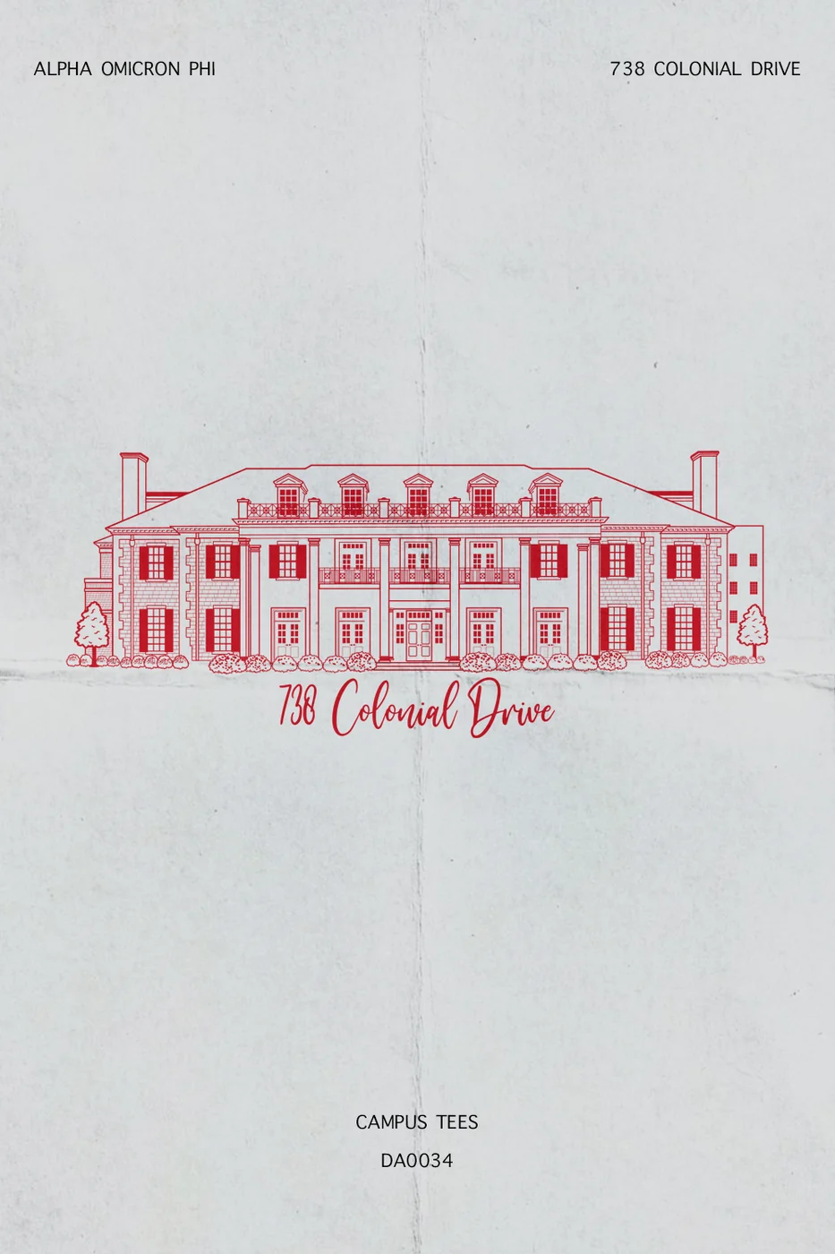 UA AOII 738 COLONIAL DRIVE — Alpha Omicron Pi design inspiration