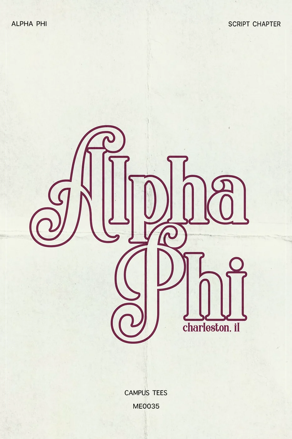 Eastern Illinois Alpha Phi Script — Alpha Phi design inspiration