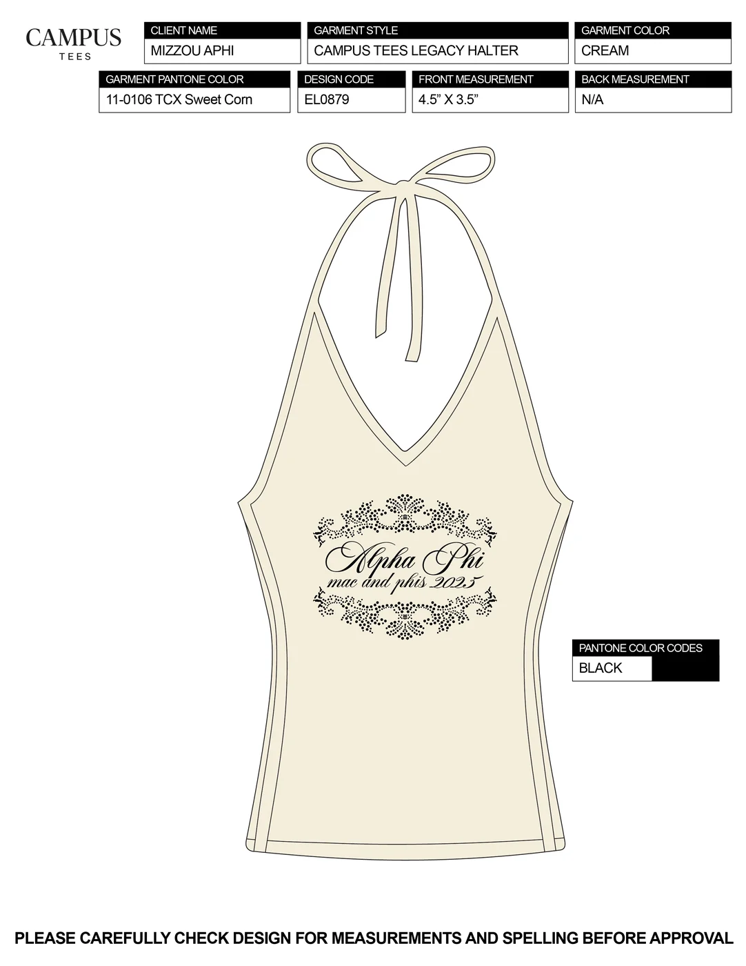 Mizzou Alpha Phi Flourishes — Alpha Phi custom apparel design inspiration
