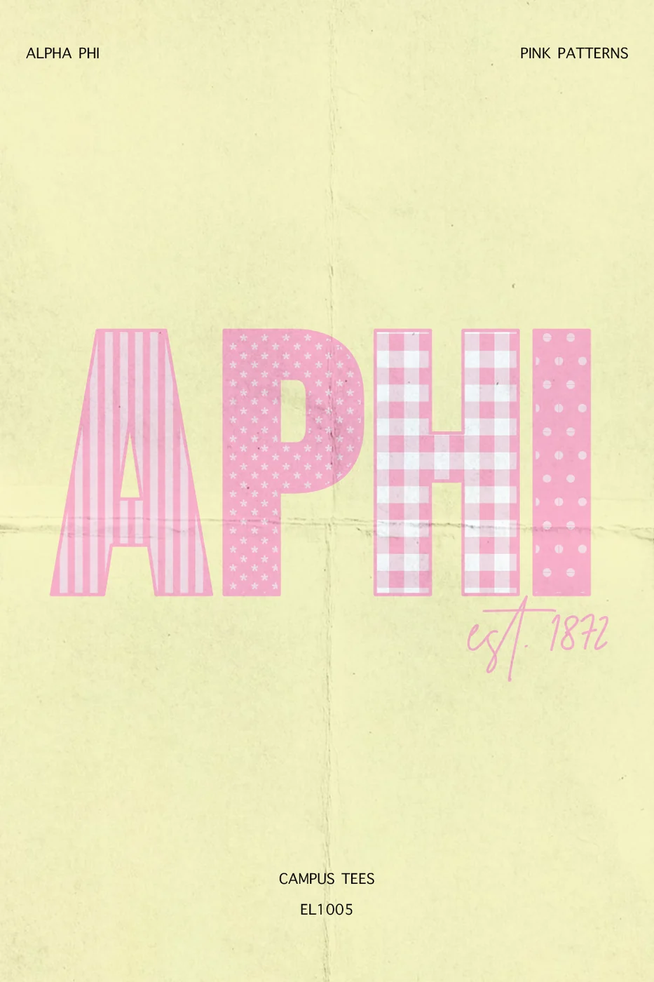 EIUAphi Pink Pattern — Alpha Phi custom apparel design inspiration
