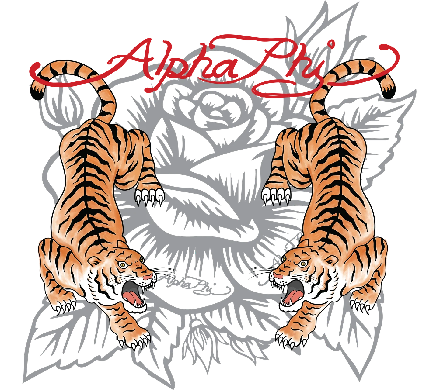 ALpha Phi Tiger (1) — Alpha Phi custom apparel design inspiration