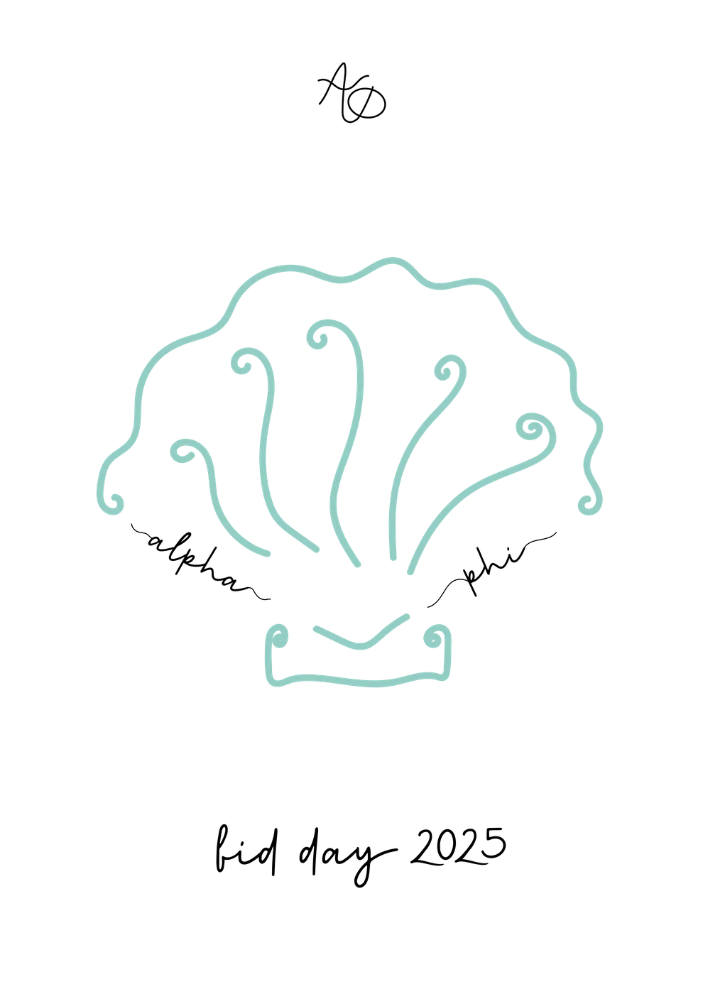 Alpha Phi Shell — Alpha Phi custom apparel design inspiration