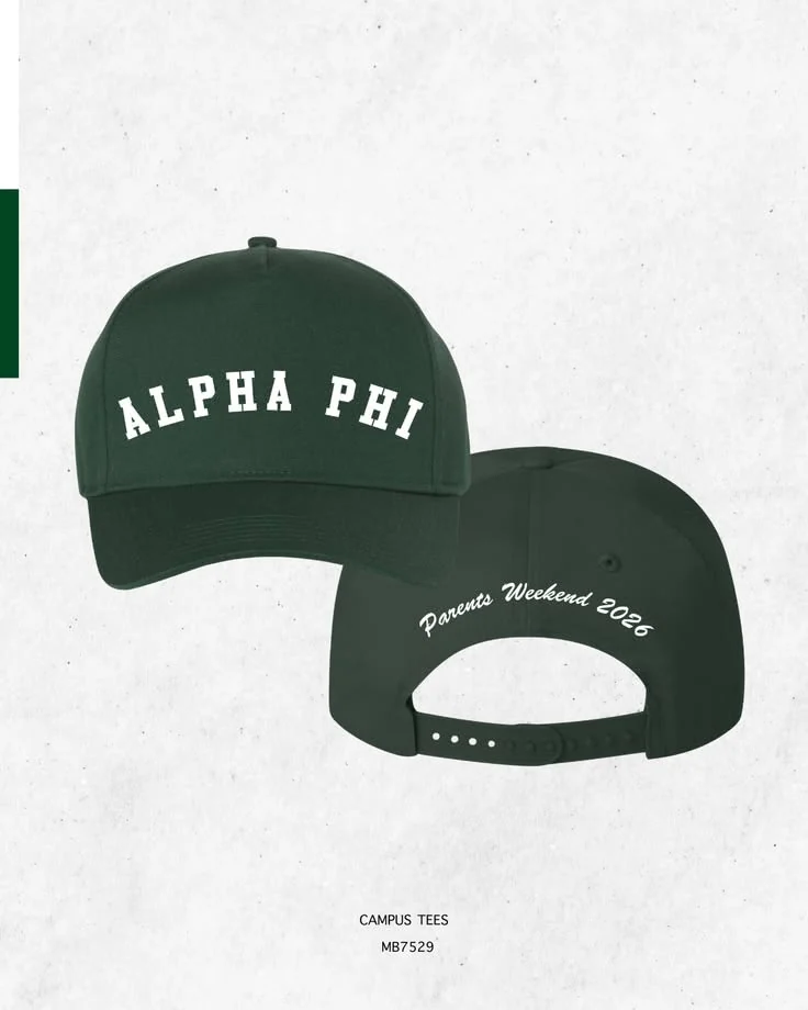 Alpha Phi · Apparel mockup — Campus Tees garment mockup inspiration