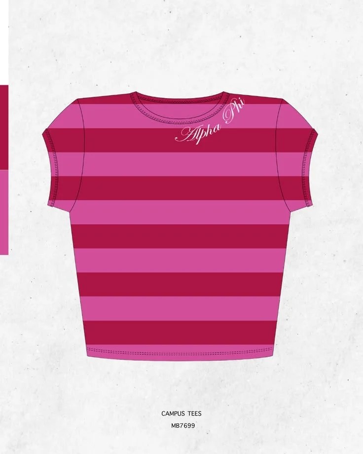 Alpha Phi · Apparel mockup — Campus Tees garment mockup inspiration