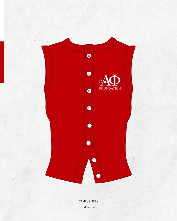 Alpha Phi · Apparel mockup — Campus Tees garment mockup inspiration