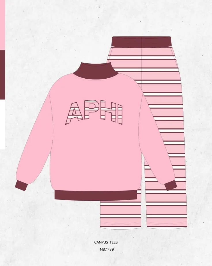 Alpha Phi · Apparel mockup — Campus Tees garment mockup inspiration