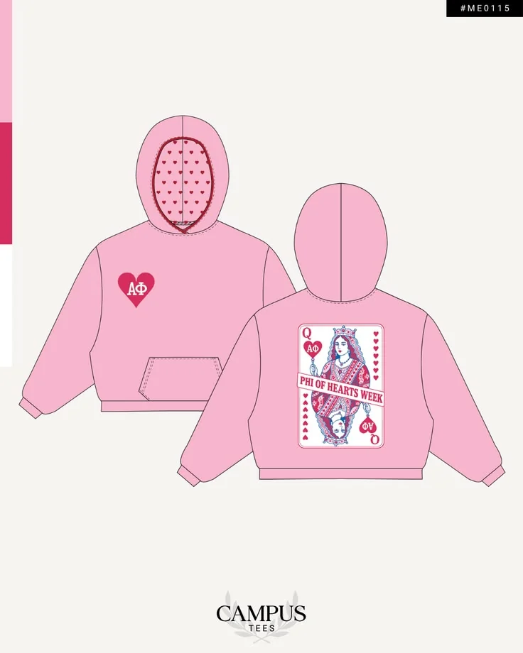 Alpha Phi · Apparel mockup — Campus Tees garment mockup inspiration