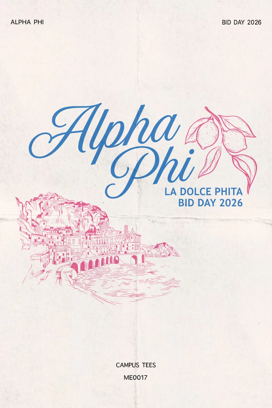 OCU Alpha Phi Bid Day26 — Alpha Phi design inspiration for bid day