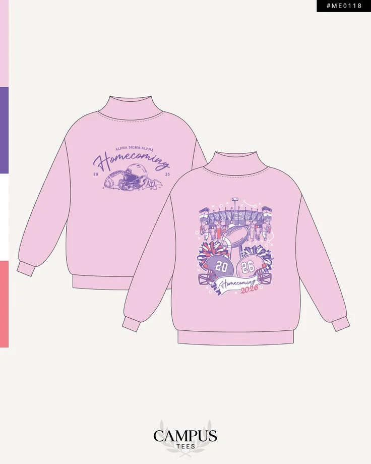 Alpha Sigma Alpha · Apparel mockup — Campus Tees garment mockup inspiration