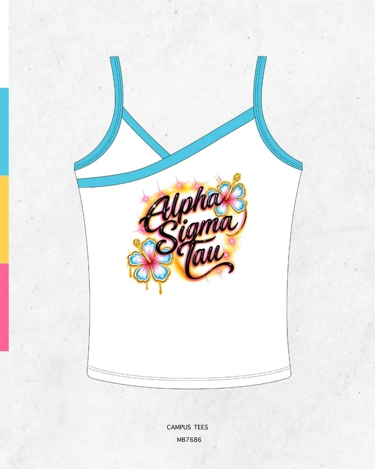 Alpha Sigma Tau · Apparel mockup — Campus Tees garment mockup inspiration
