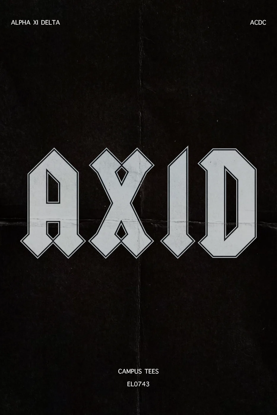 SSUAXi D ACDC — Alpha Xi Delta custom apparel design inspiration
