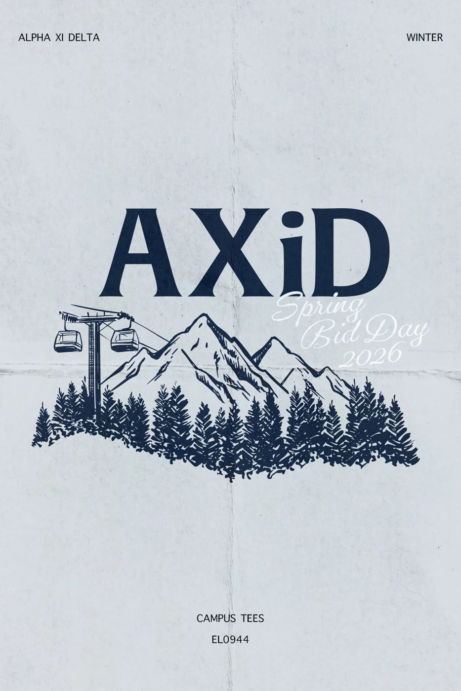 WKUAXi D Winter — Alpha Xi Delta custom apparel design inspiration