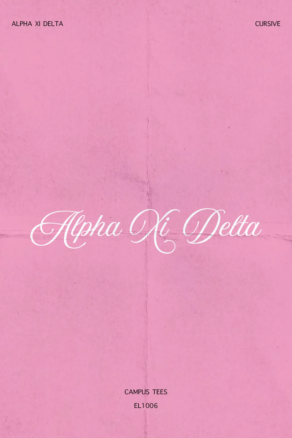 Iowa AXi D Cursive — Alpha Xi Delta custom apparel design inspiration