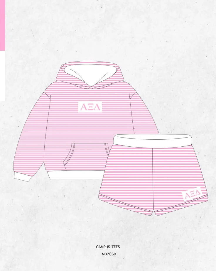 Alpha Xi Delta · Apparel mockup — Campus Tees garment mockup inspiration