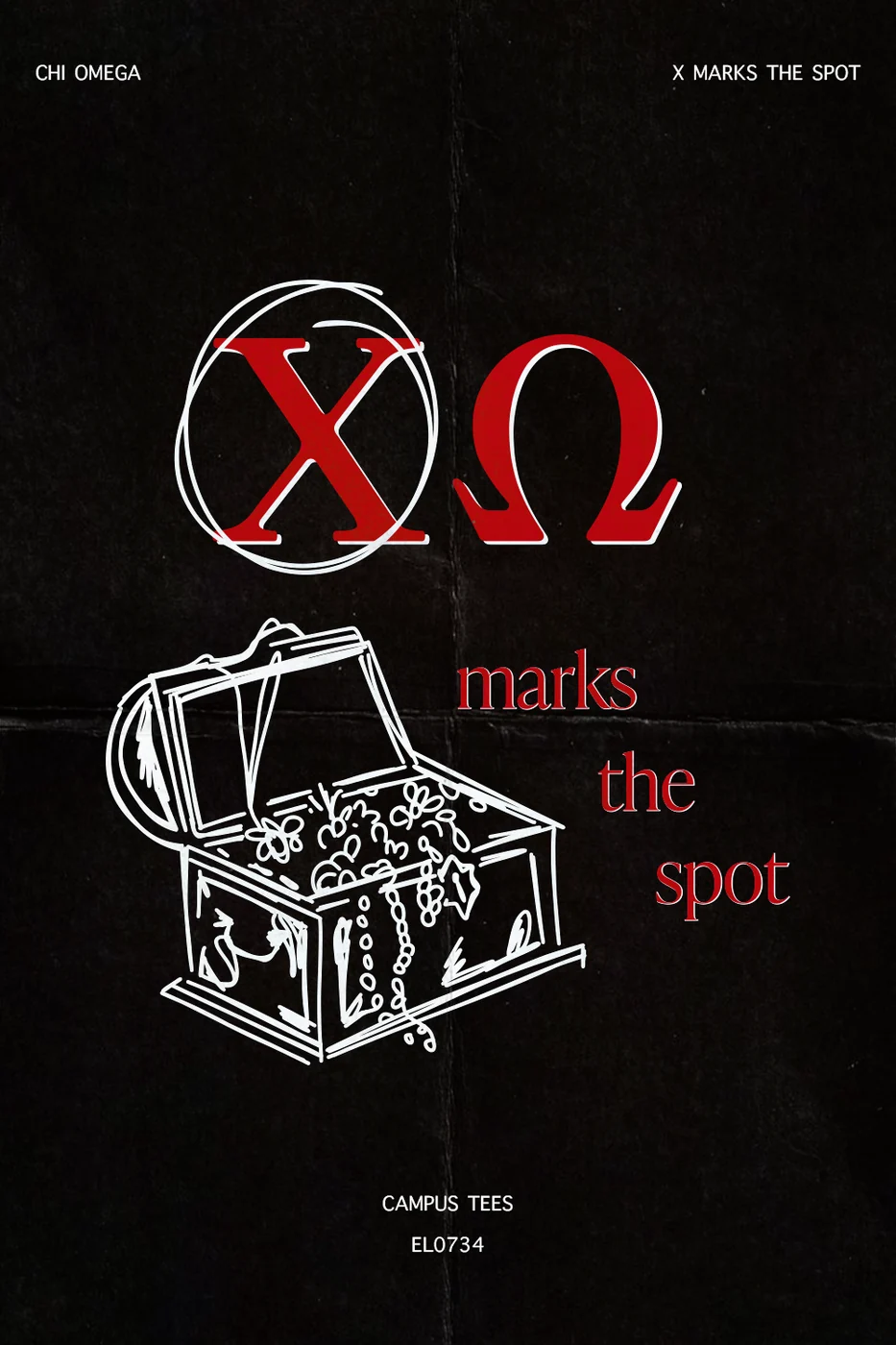 American Chi O XMarks The Spot — Chi Omega custom apparel design inspiration
