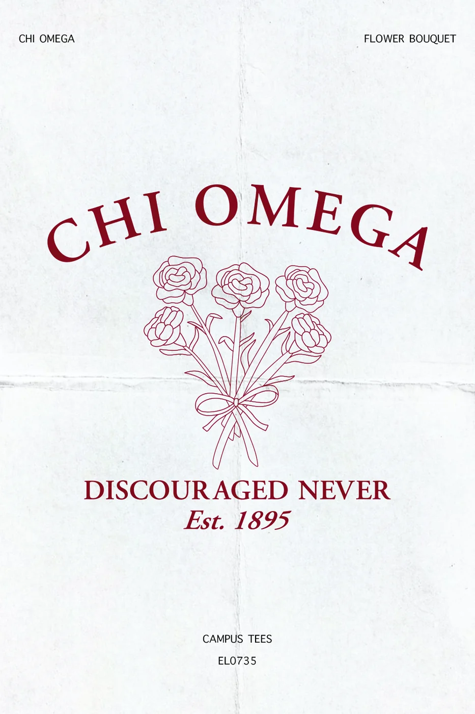 American Chi O Flower Bouquet — Chi Omega custom apparel design inspiration