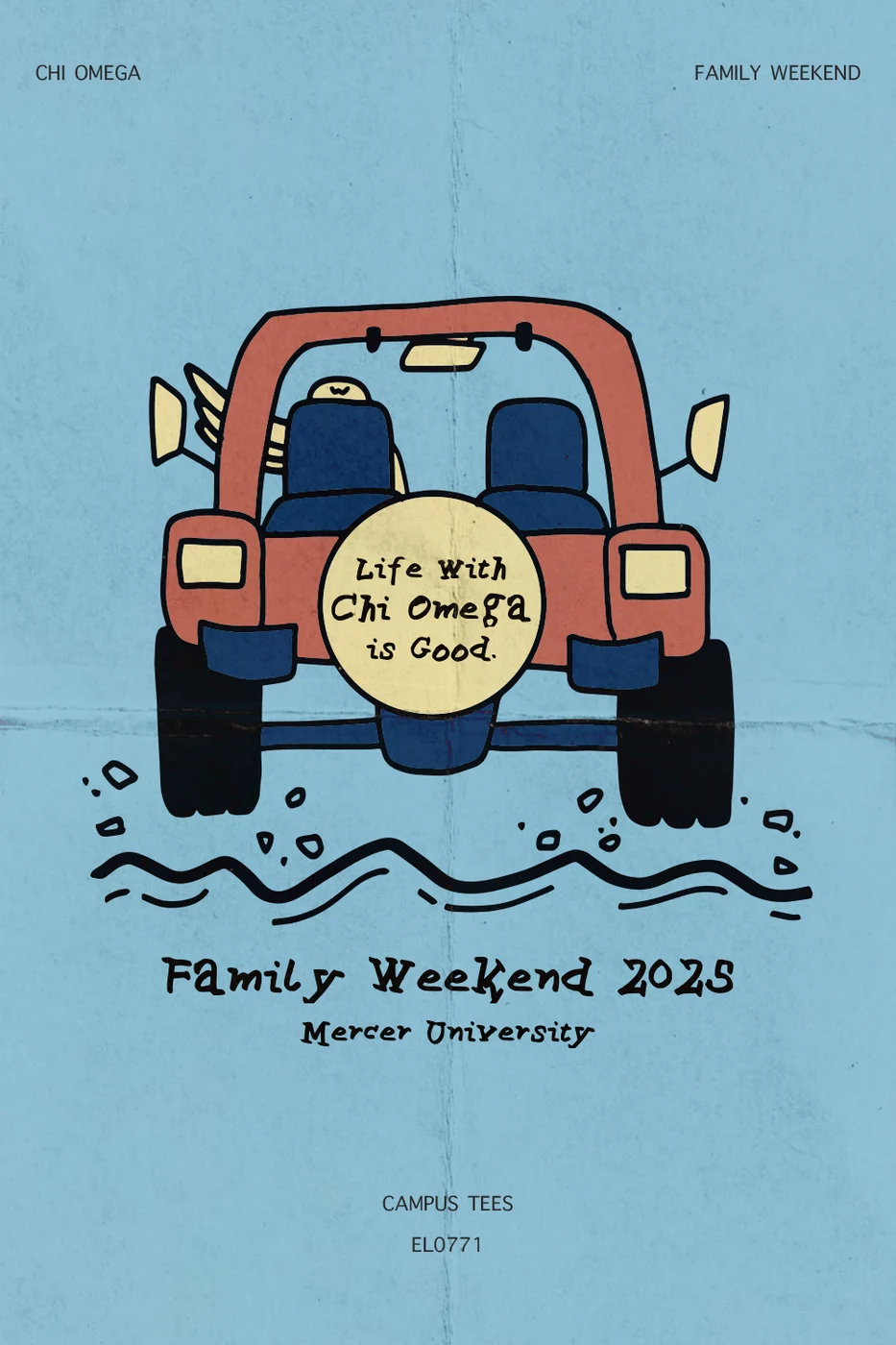 Mercer Chi O Family Weekend — Chi Omega design inspiration for parents weekend